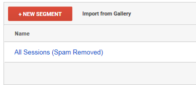 Segment all sessions with spam removed