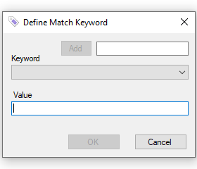 New Match Label dialog box