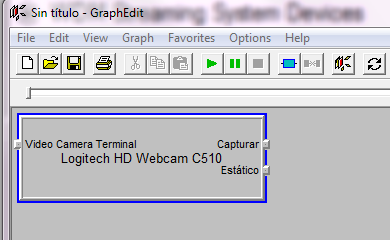 Selección del filtro dispositivo de entrada de la webcam