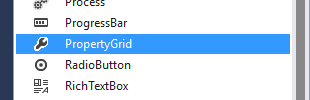 The PropertyGrid control installed