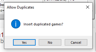 Discard duplicated games option