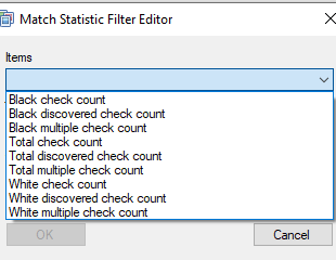 Match statistics list