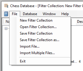 Filter collection files options