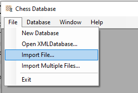 File menu items