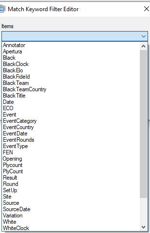 Match keyword list