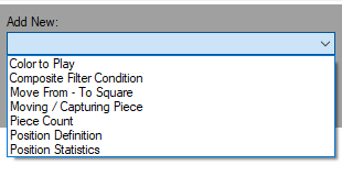 Filter type selection