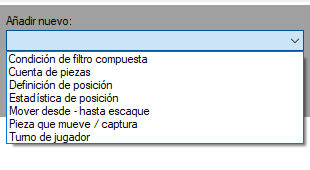 Selección de tipo de filtro