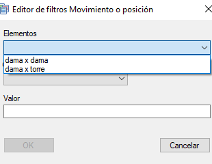 Lista de filtros de movimiento o posición