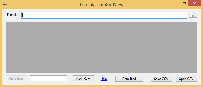 The sample application TestForm