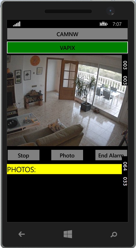 Camera image on the client App