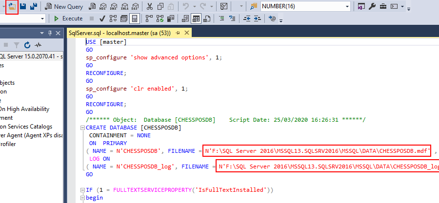 Script para crear la base de datos en SQL Server